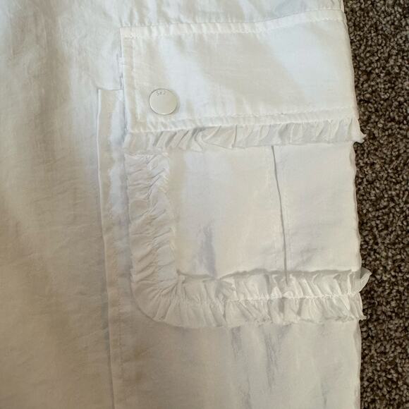 Cinq a Sept Women's Small Ruffle Nitsan Parachute Pants Cargo Y2K Designer $325 - Picture 8 of 16